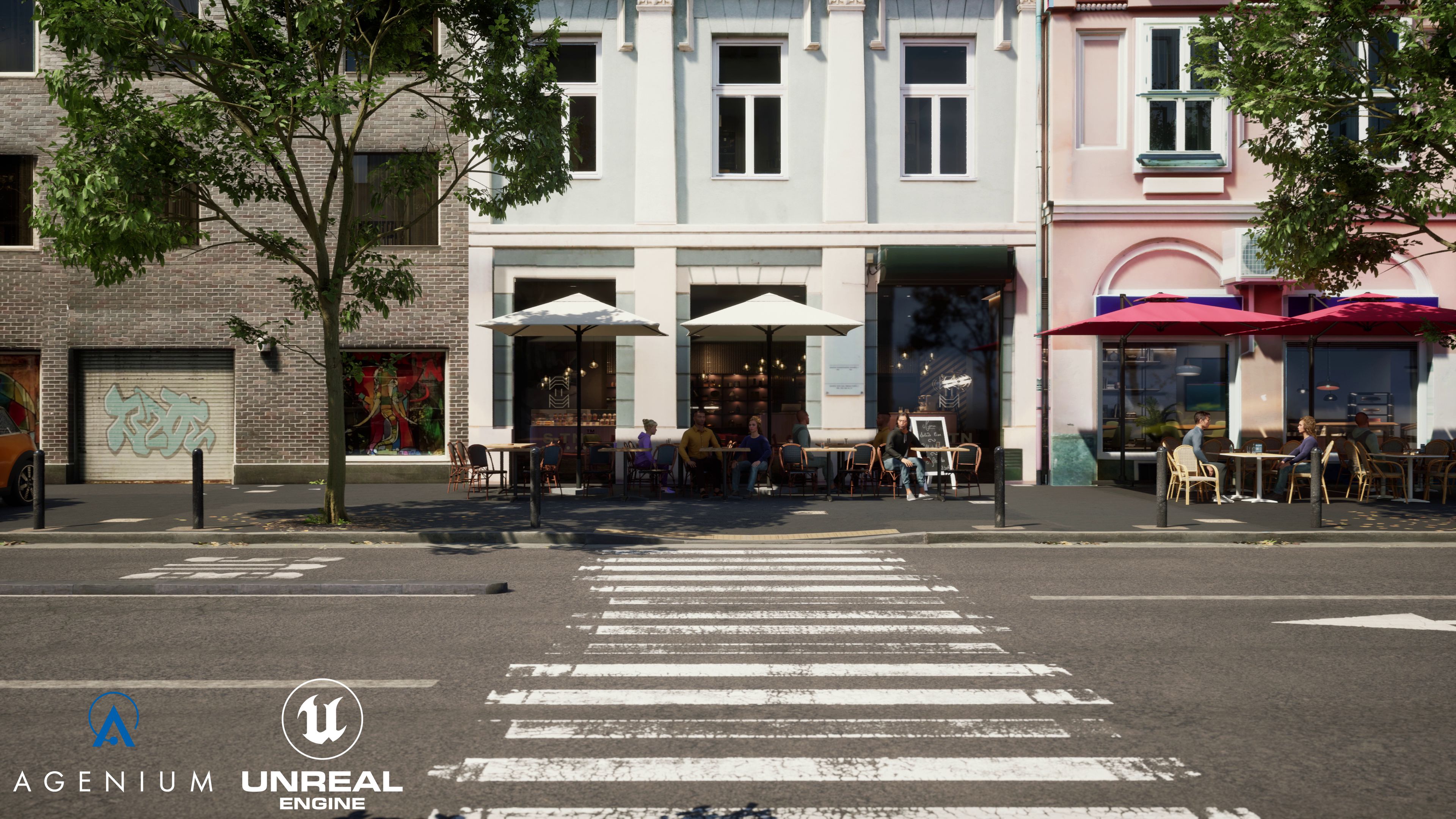 rendu Unreal Engine 5 zone urbaine ville